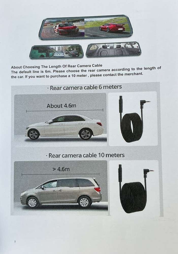 10” HD Full Screen Car DVR-Front And Rear Camera