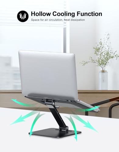 Foldable Laptop Stand, Height Adjustable Ergonomic Computer Stand for Desk,