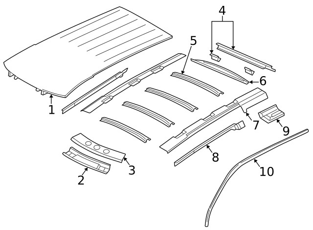 Genuine GM Windshield Header 15110125