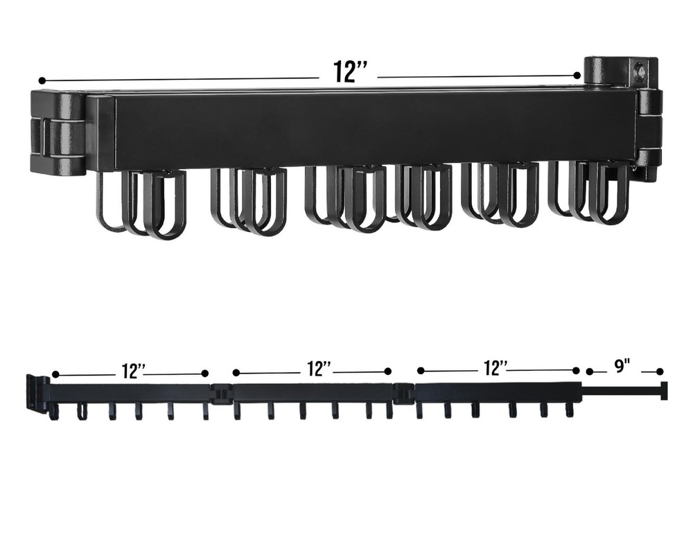 Wall Mounted Clothes Drying Rack - Collapsible, Foldable Space Saving Laundry Ha