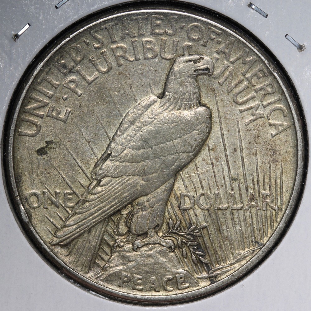 1921 Peace Silver Dollar AU E387 AKCHV