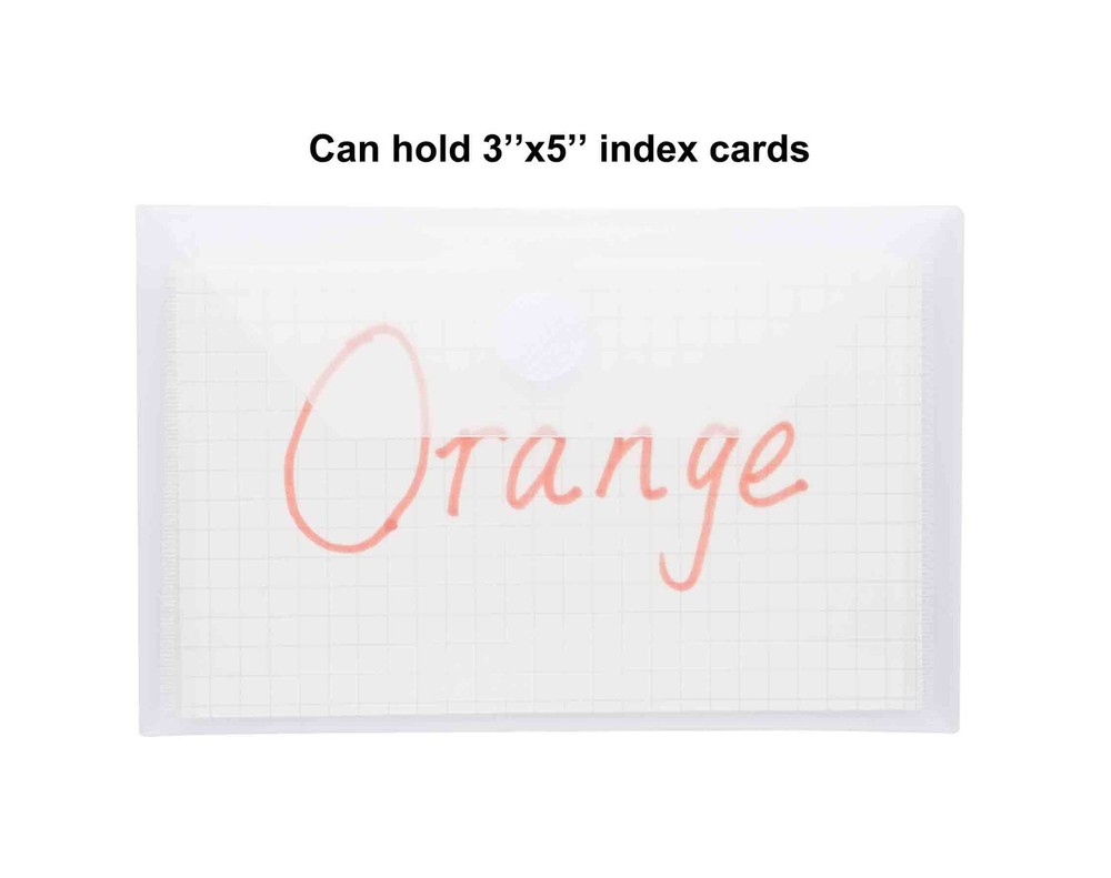 YESSART 3x5 Plastic Envelopes w/ Hook & Loop Closure, 80 Pack