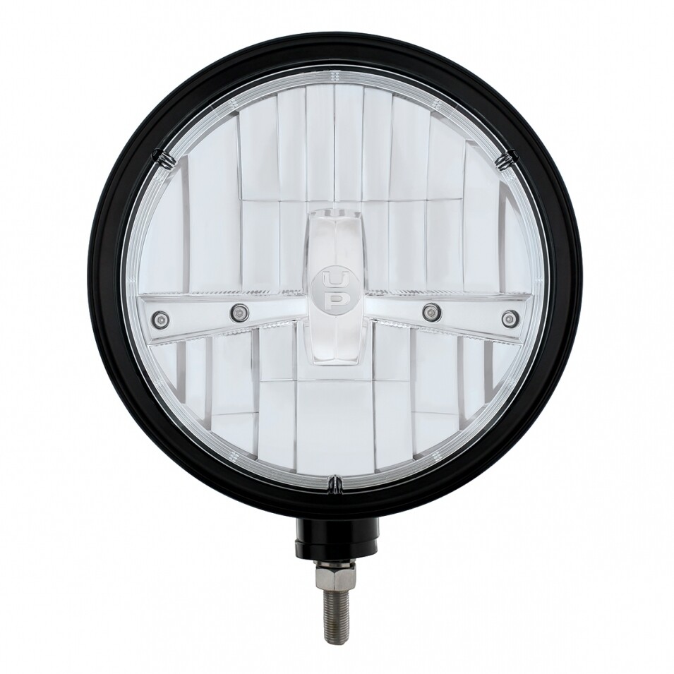 Black "Billet" Style Groove Headlight 5 LED Bulb - Chrome