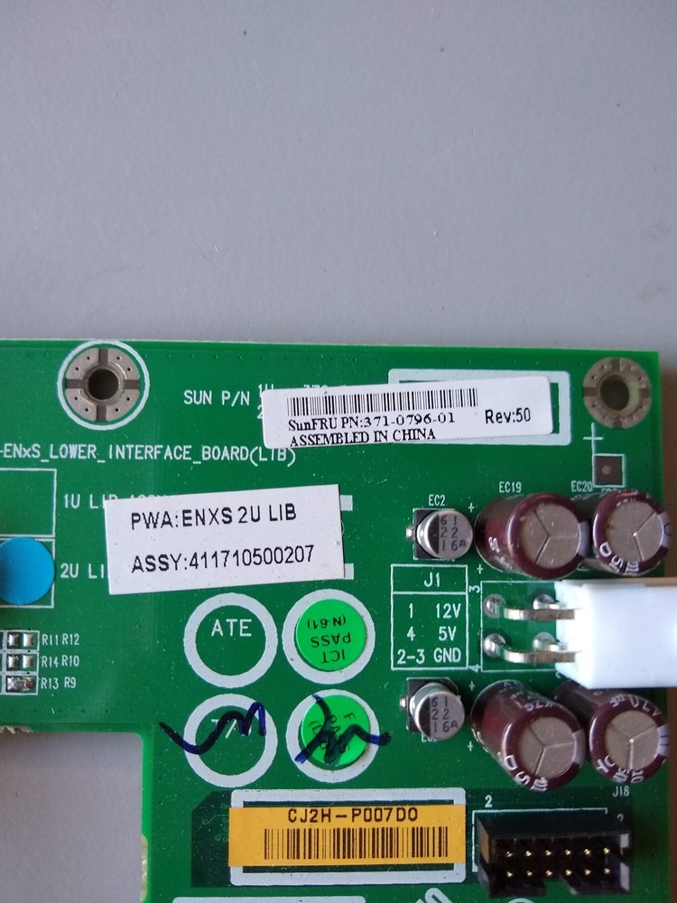 Sun Microsystems 371-0796-01 / 370-5129 Lower Interface Backplane Board for V240
