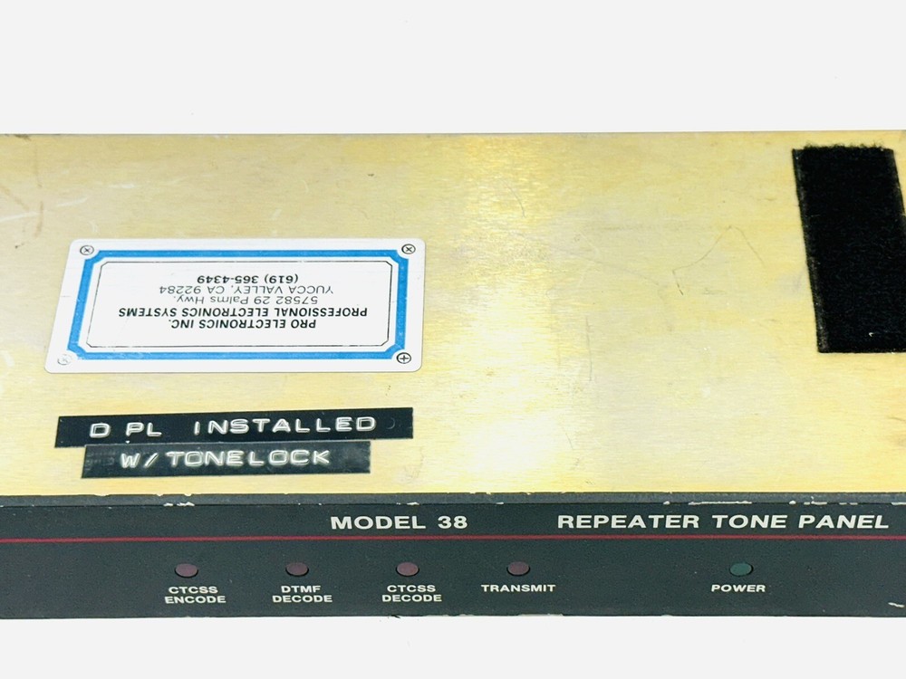 ZETRON 38A REPEATER PANEL |010-5967078, UNTESTED AS IS