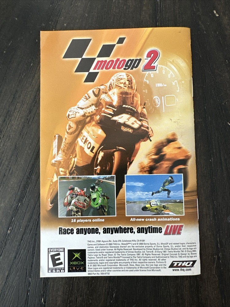XBOX Manual Only Tetris Worlds