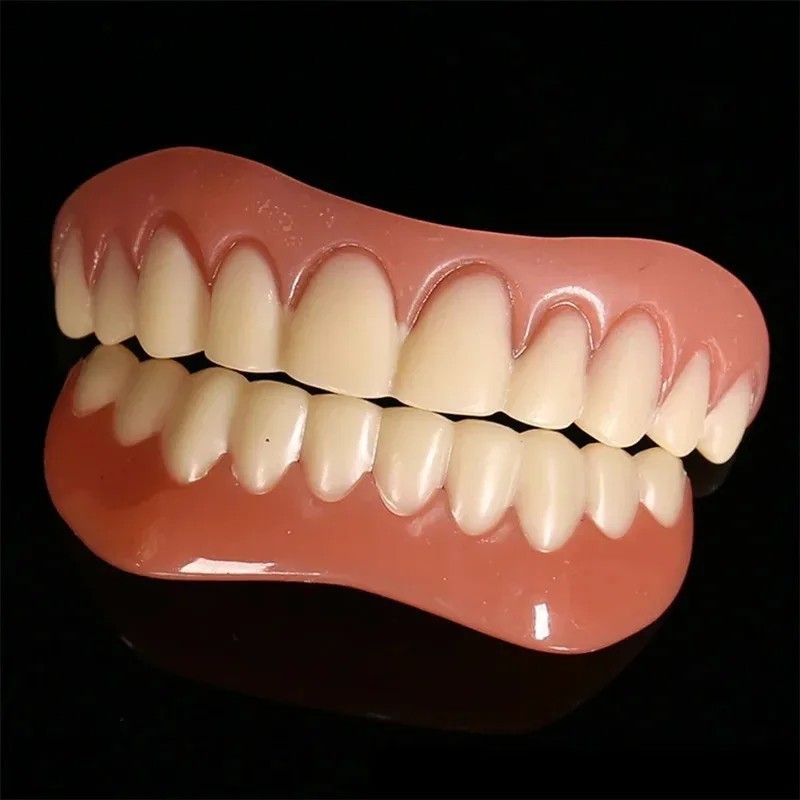 Silicone False Teeth Upper & Lower Smile Dental Veneers Dentures False Tooth**