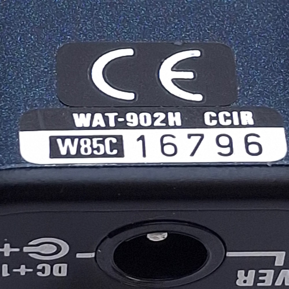 Watec WAT-902H CCIR Monochrome Camera 1/2" CCD Image Sensor, CS-Mount, 12VDC