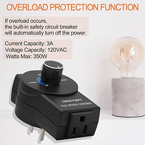 Variable Speed Controller, Fan Speed Controller, Cordless Vent Blower Speed