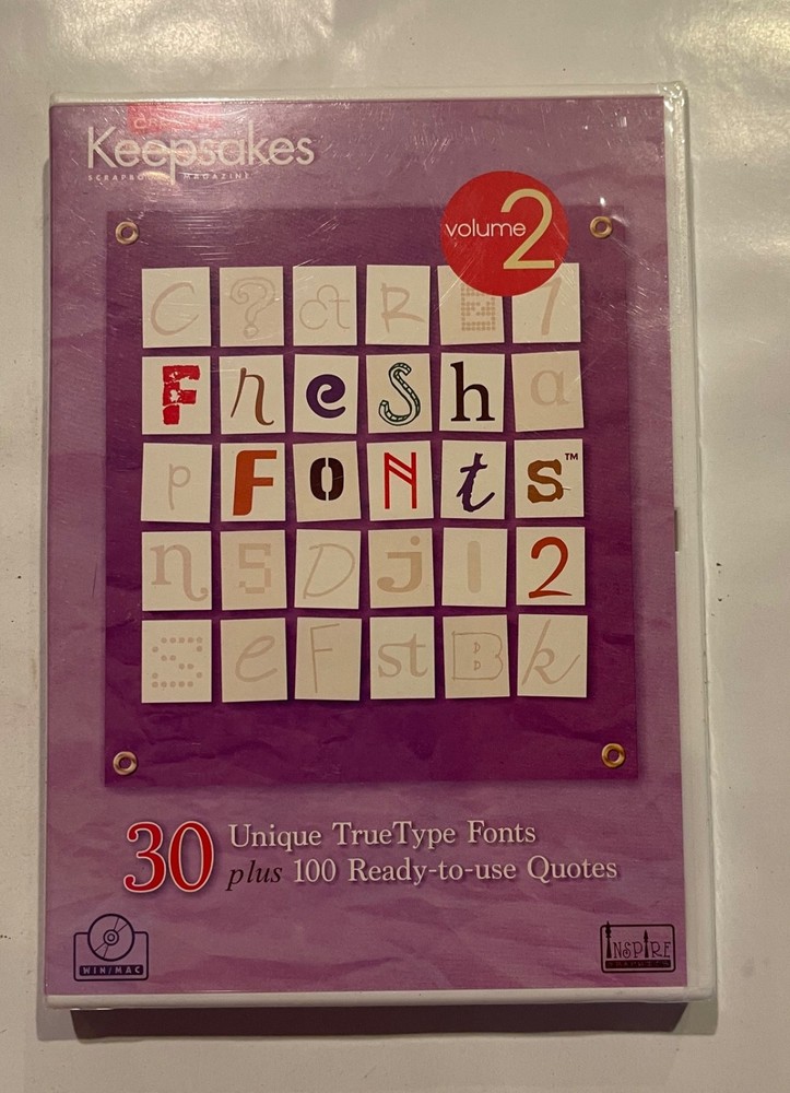 Creating Keepsakes: Fresh Fonts (CD-ROM) Creative Clips & Fonts (2 CDs) NEW!!!!