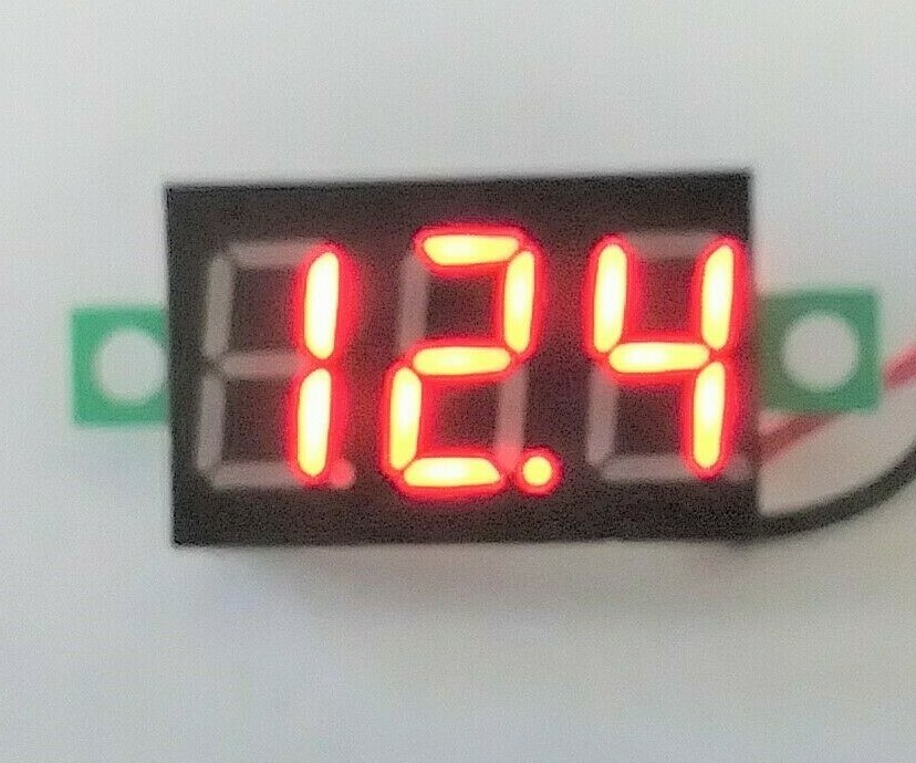 BBT 2 Wire Red LED 2.5 to 30 VDC Mini Digital Volt Meter