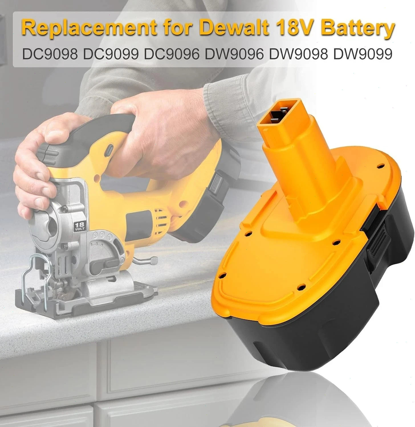 2PACK 18V For Dewalt 18 VOLT XRP DC9096 DC9098 Ni-Mh Battery DC9099 DC9096-2 7AH