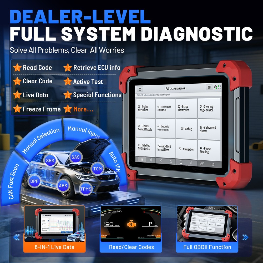 XTOOL D7BT Car Bidirectional Coding Diagnostic Tool OBD2 Scanner Key Programmer