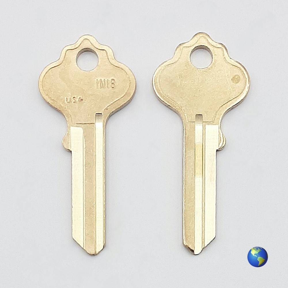 IN18 Key Blanks for Various Locksets by ilco (3 Keys)