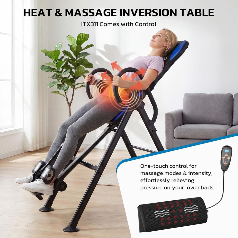 YOLEO Gravity Inversion Table for Back Pain Relief 2026 New Inversion Table W/He