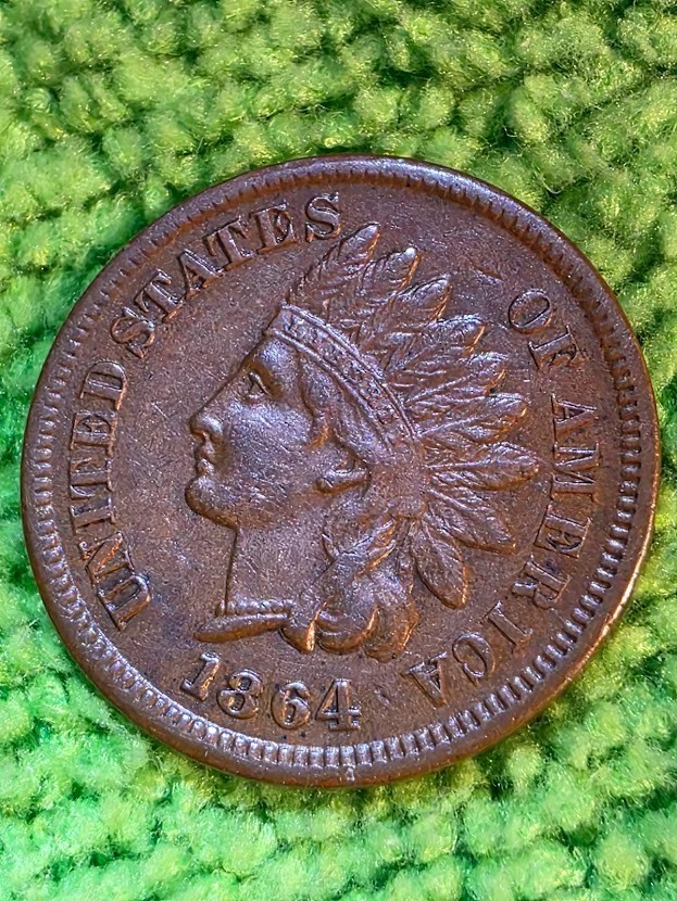 MAJOR ERROR 1864 -L BRONZE INDIAN HEAD PENNY SNOW-14 RPD FANTASTIC COIN!!!