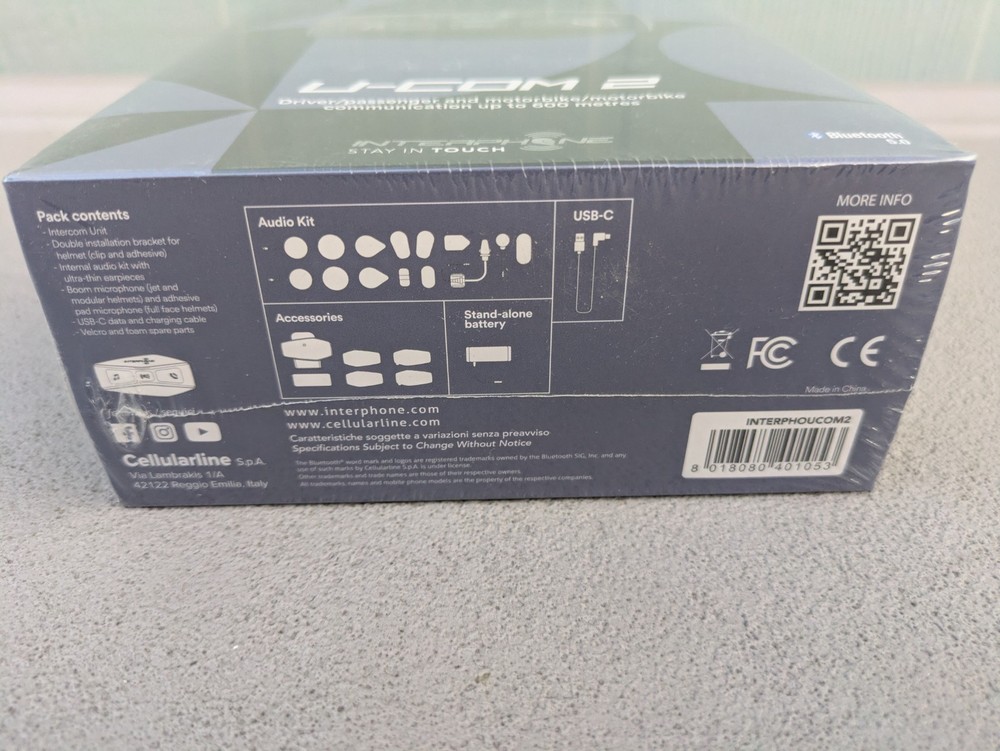 Interphone U-Com 2 Motorcycle Bluetooth Intercom Headset