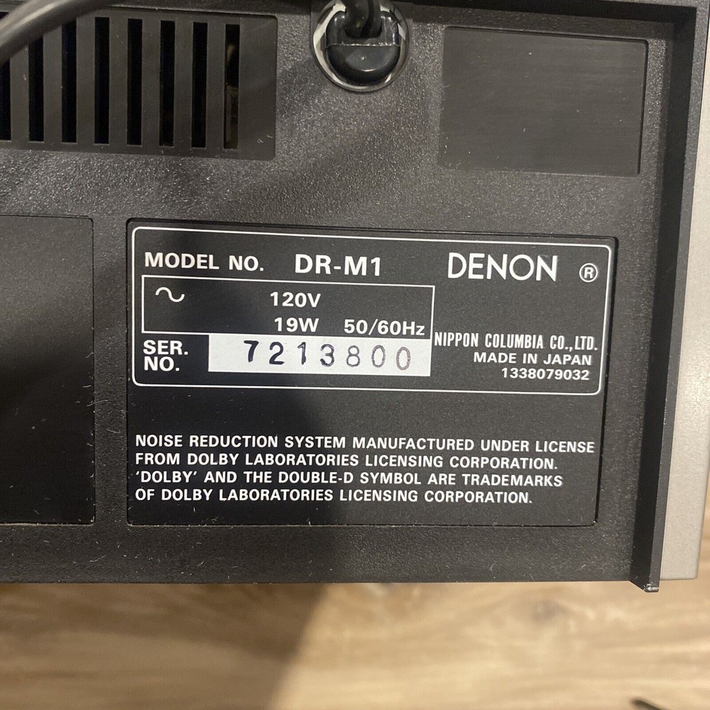 Denon DR-M1 Cassette Deck Cam / Rotary Encoder Audio Amplifier Tested & Works