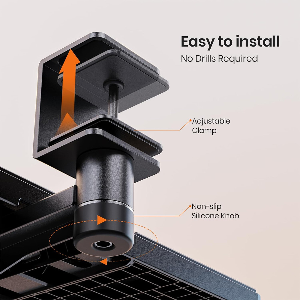 Klearlook Keyboard Tray under Desk with 360° Rotation, Adjustable Ergonomic Comp