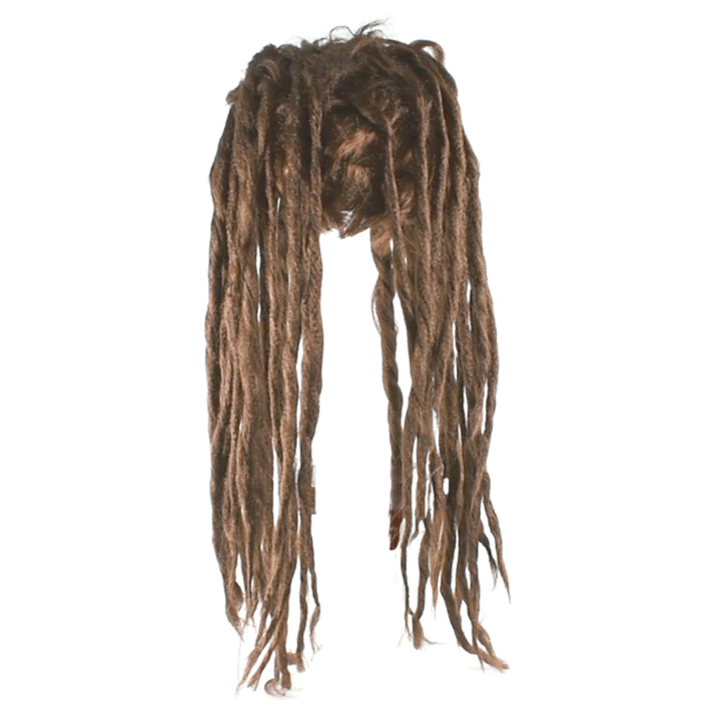 Adult Caveman Twisted Jamaican Dreadlock Brown Prehistoric Halloween Costume Wig