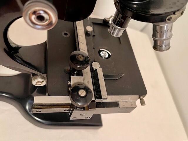 Antique Spencer Buffalo NY Biocular Stereoscopic Microscope, 3 Objectives