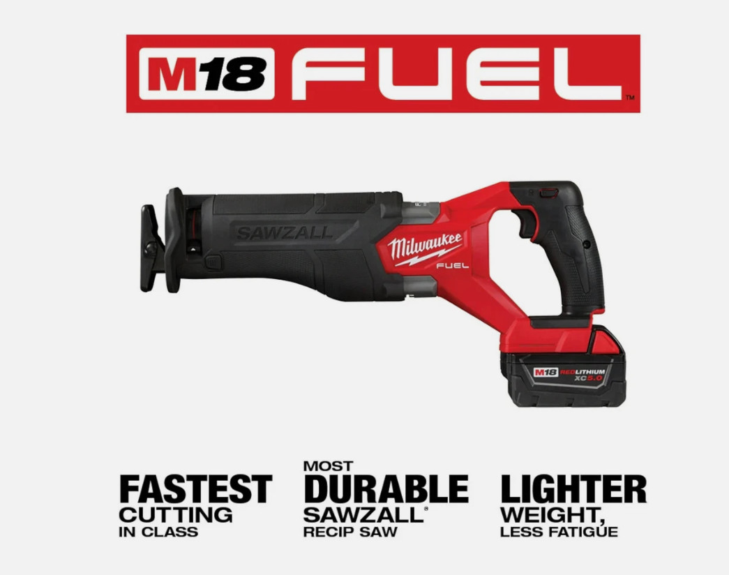 Milwaukee 3697-25 M18 FUEL 18V 5 Tool Cordless Brushless Li-Ion Combo Kit