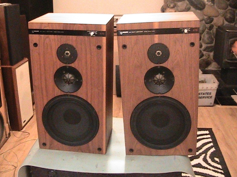 Philips 476 Vintage Stereo Speakers