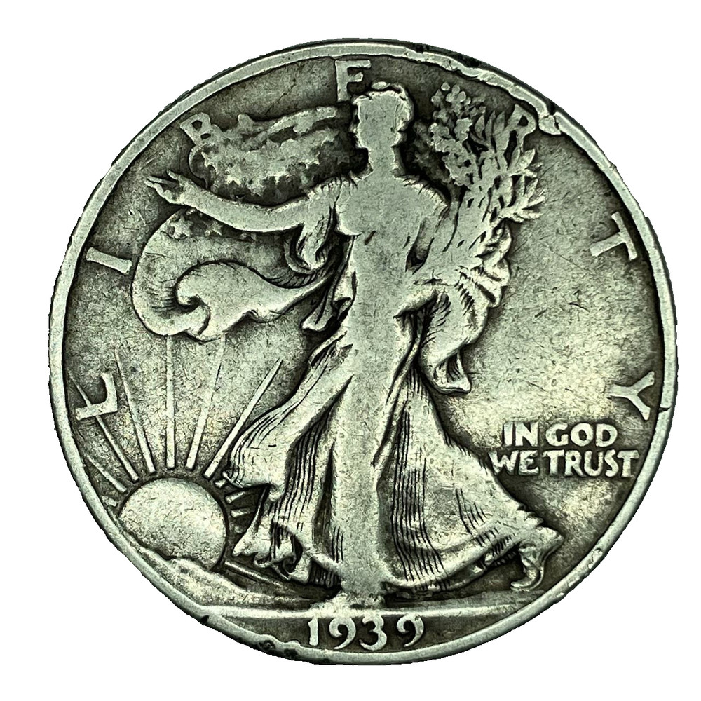 1939-D Walking Liberty Half Dollar, 90% silver