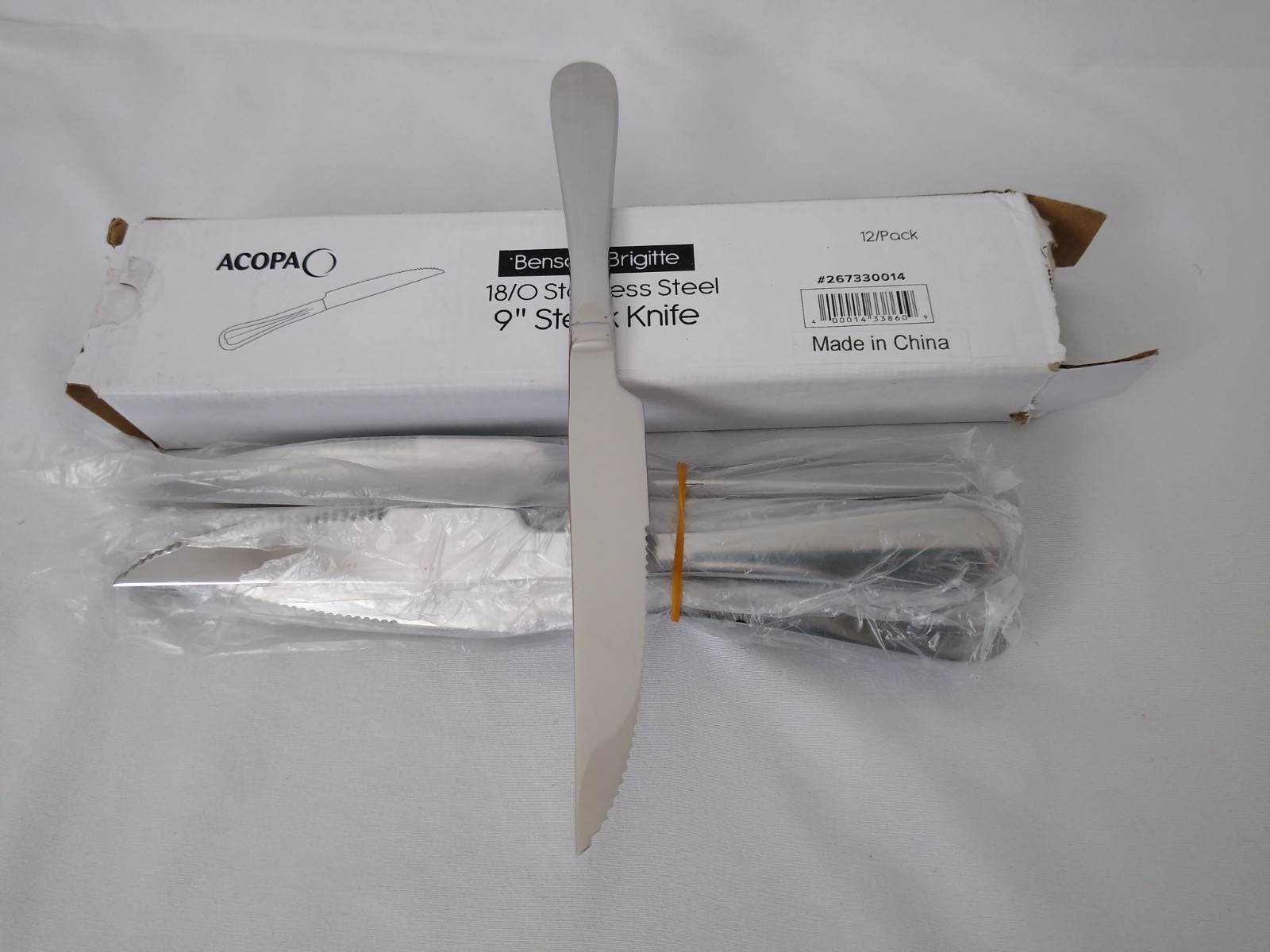 Acopa 18 0 Stainless Steel 9 in Steak Knife 11 Pack Benson Brigitte Flatware