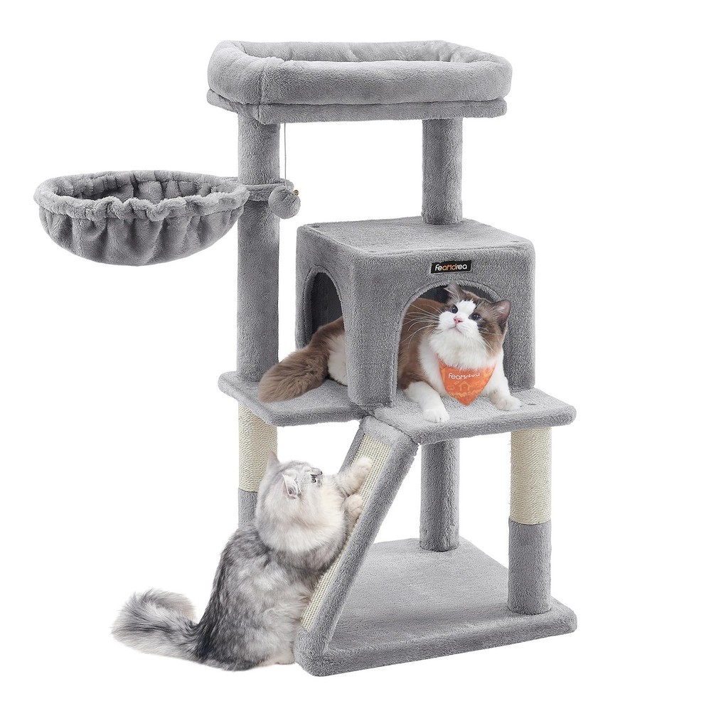 Cat Tree, 37.8-Inch Cat Tower, Multi-Level Condo with Widened Perch, Scratchi...