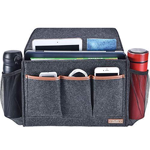 Zafit Bedside Caddy, 8 Pockets Large Size Bedside Storage Organizer Bedside