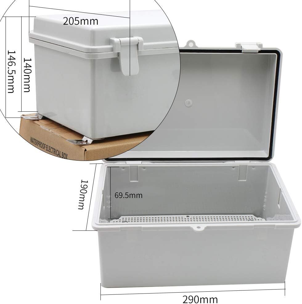 MAKERELE Waterproof Electronic DIY Projects Cable Enclosure Outdoor with Wall Br