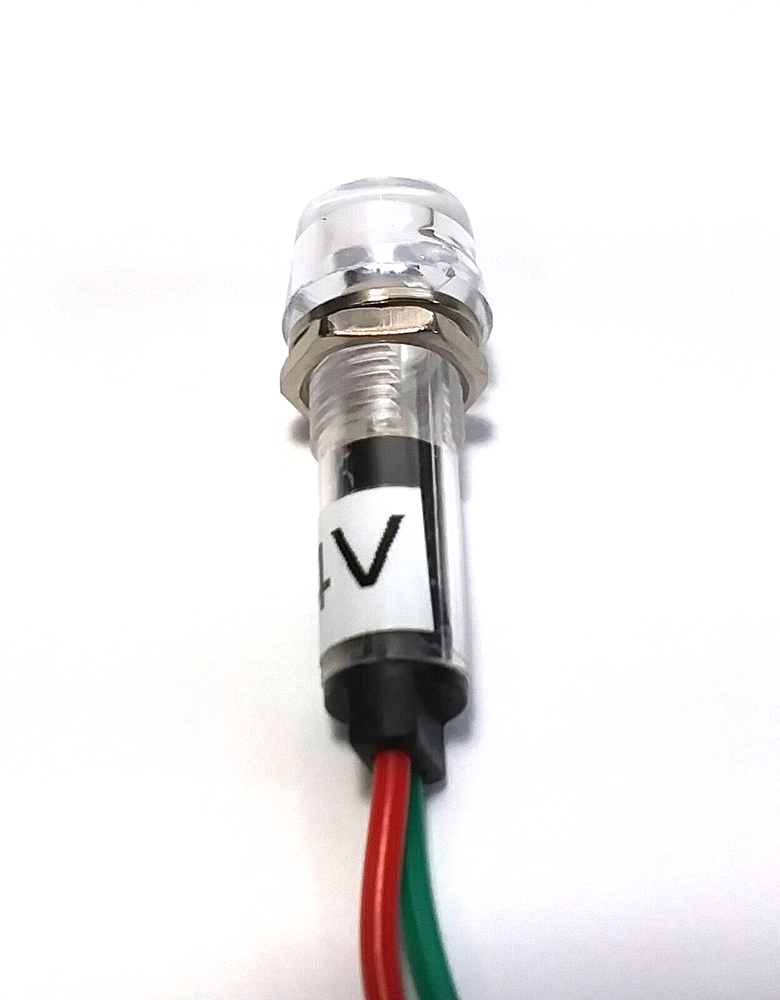 4 BBT 24 volt AC/DC White LED Waterproof Hi-Profile Indicator Lights