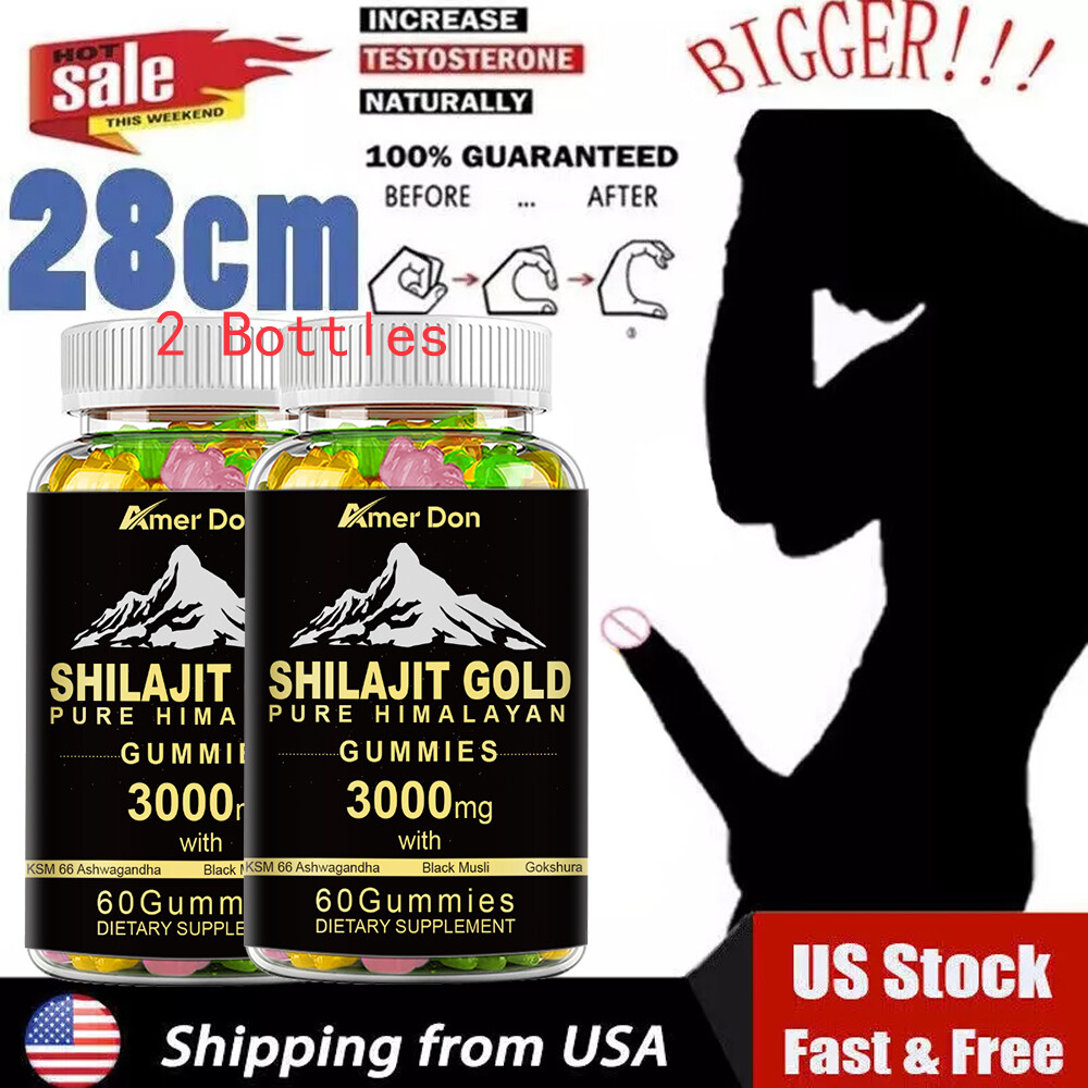 Shilajit Gummies Max Strength | Pure 100% Authentic Himalayan Origin 120 Gummies