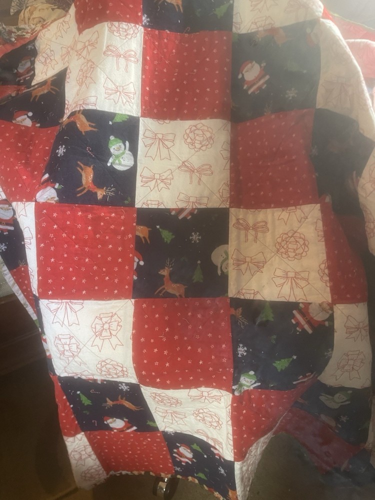 Rain-deer Christmas Rag Quilt