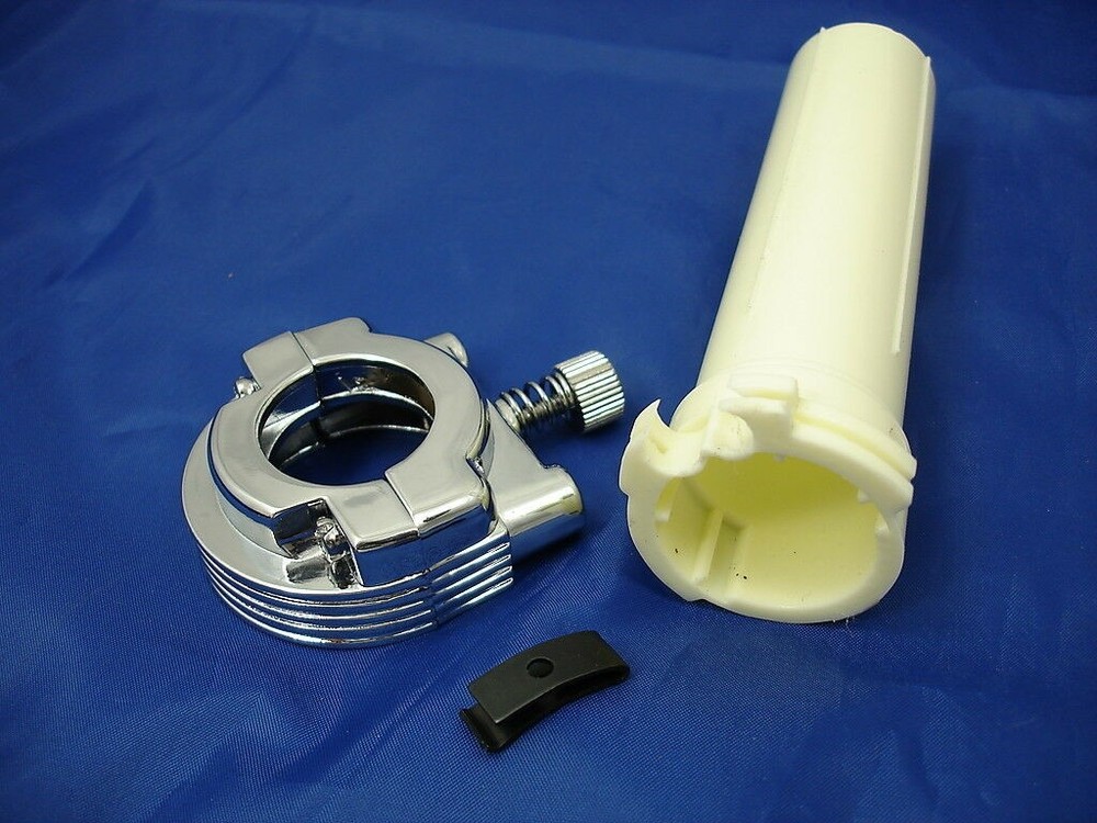 THROTTLE ASSEMBLY 1" HANDLEBAR HARLEY 81-95 DUAL CABLE CARBURETOR CHROME