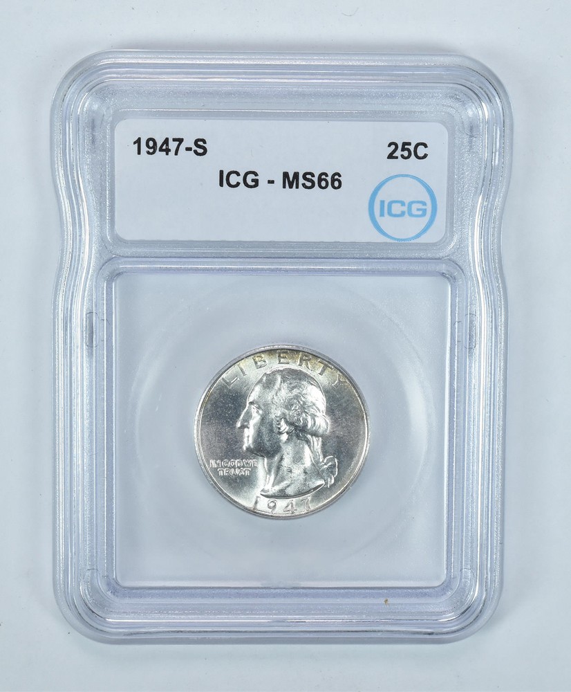 1947-S Washington Quarter MS66 ICG