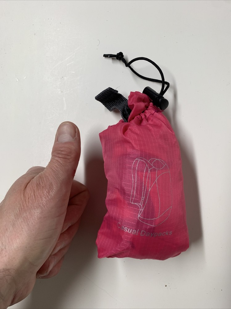 Huwaijianfeng Packable Lightweight Foldable Durable Backpack Daypack Pink Nylon