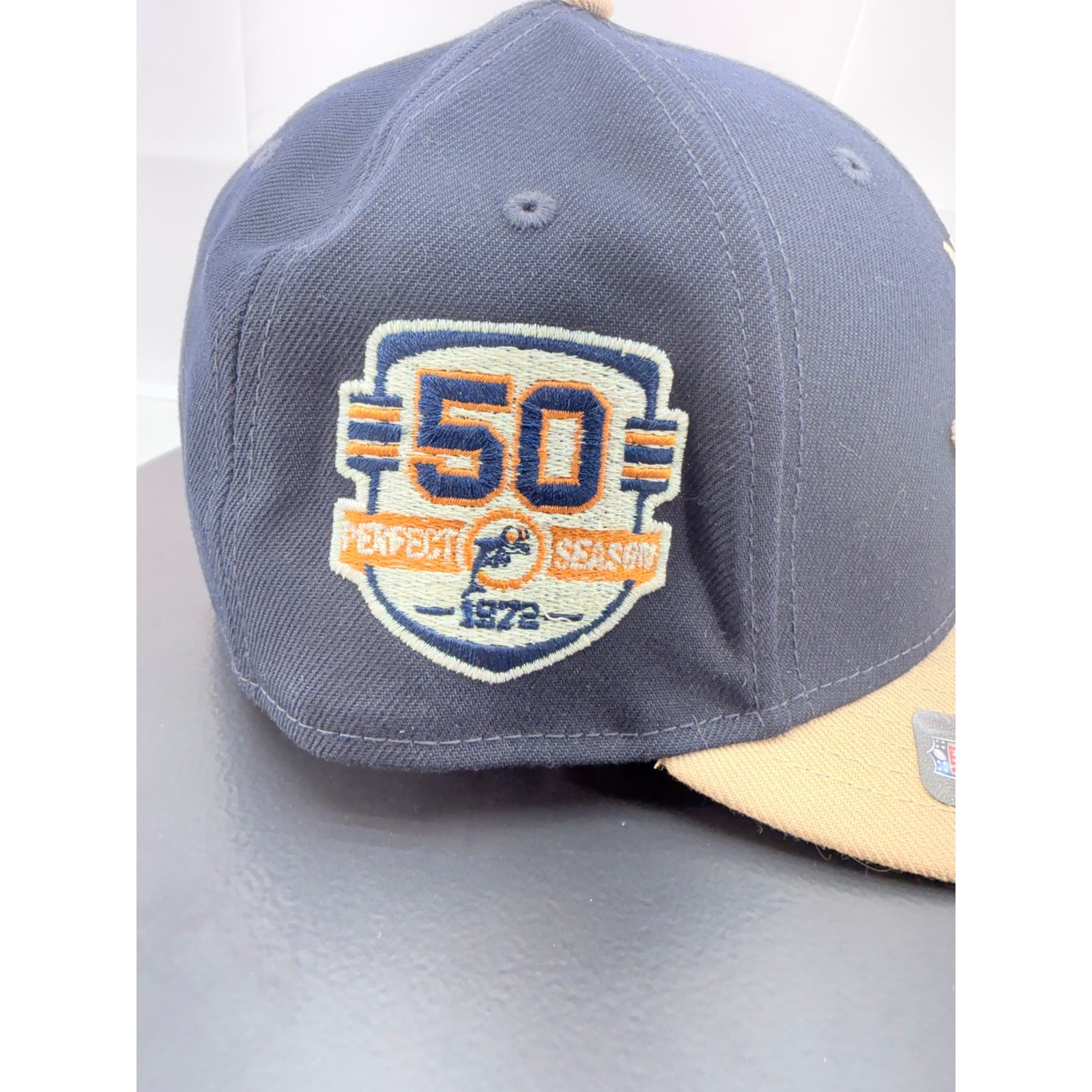 New Era Miami Dolphins 59FIFTY Low Profile Fitted Hat 7 3/8 NFL Perfect Season