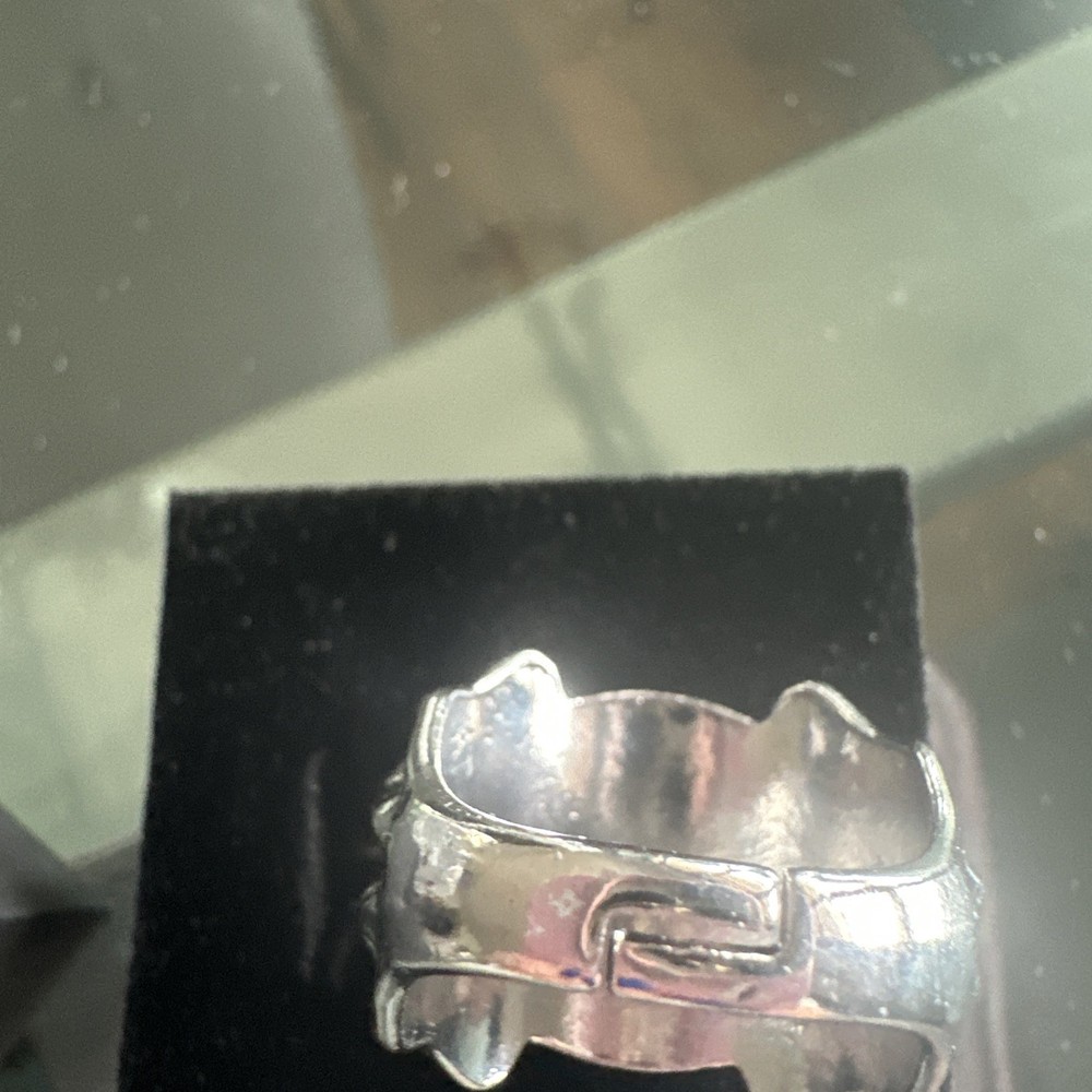 Mega Stone Keystone Ring handmade gothic style adjustable size