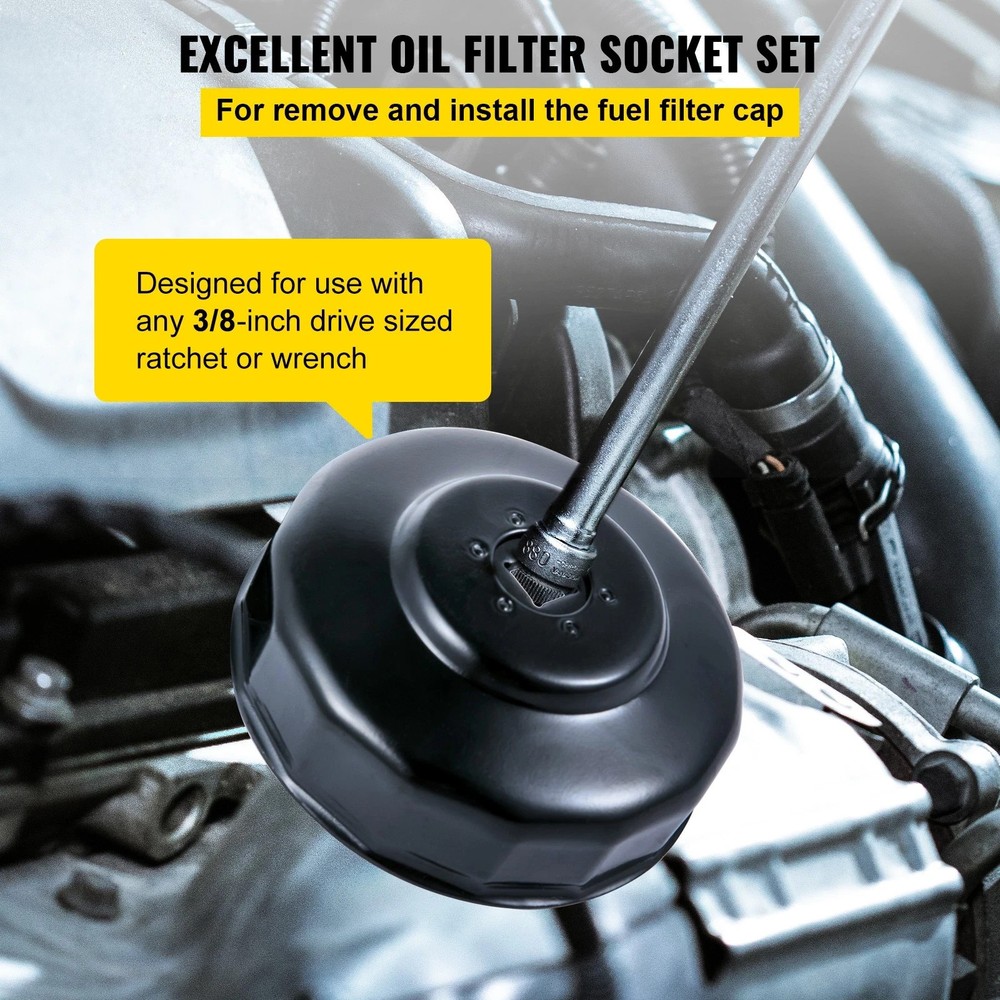 Oil Filter Socket Set Cup Socket Tool Set 14 PCS Oil Filter Cap Wrench