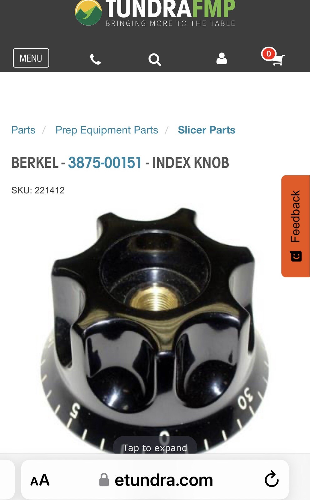 Berkel Slicer Model 818 P/N 4675-00336 & 3875-00151 Worm Index & Knob