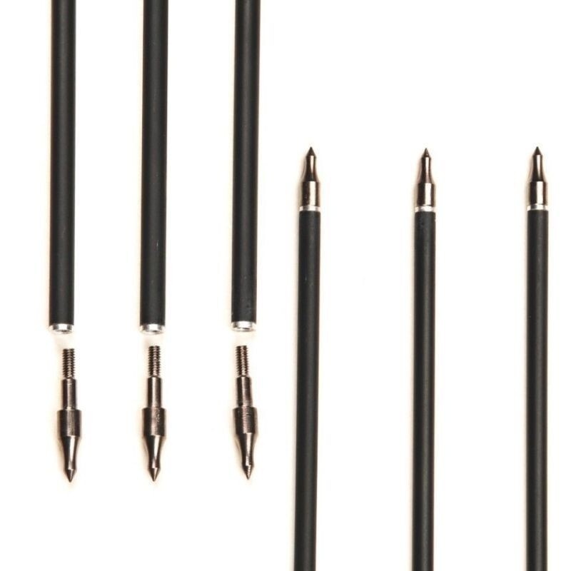 32" Archery Carbon Arrows SP500 Removable Tips for Recurve&Compound Bow Target