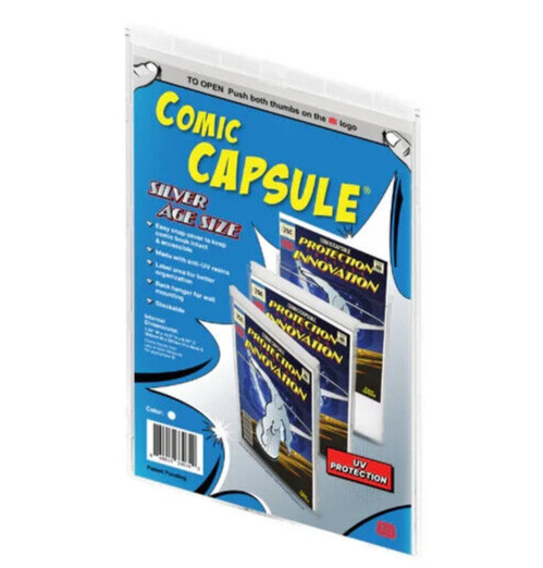 20 Silver Age Size ComicCapsule Clear Comic Book Plastic Protector UV Protection