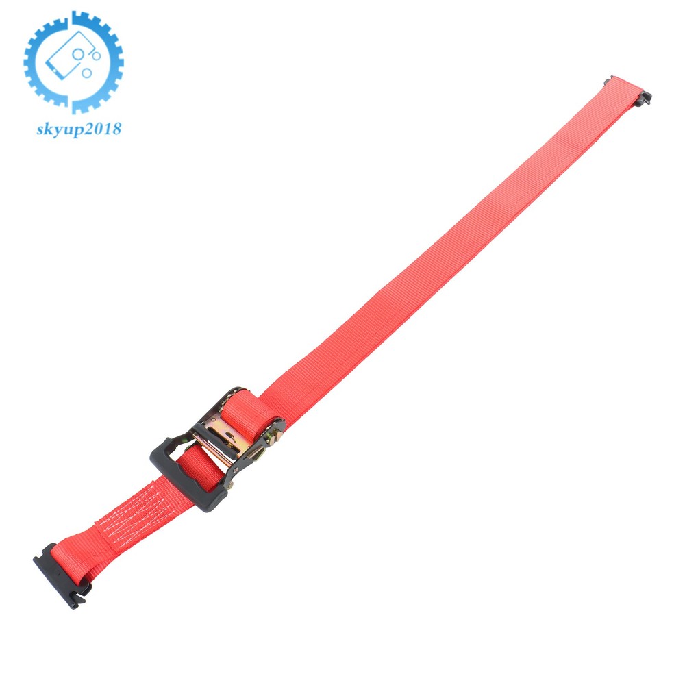For ATV Trailer UTV Red E Track Wheel Chock Set&8' Red Ratchet Straps Polyester