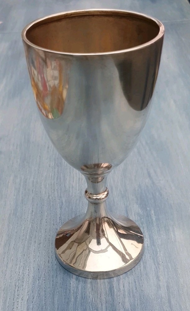 SOLID SILVER WINE GOBLET CUP 101gm BIRMINGHAM 1937