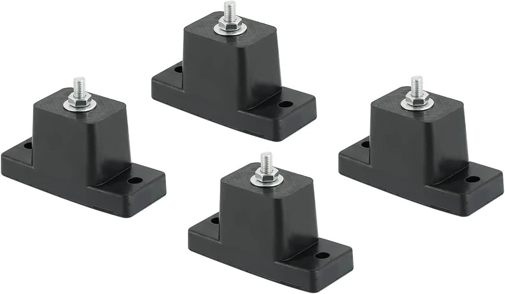 4 Pack Rubber Vibration Isolator Mounting Bracket for Air Conditioner Black
