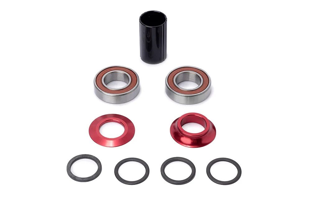 THEORY MID BOTTOM BRACKET KIT - BMX BOTTOM BRACKET - BB - 19mm - RED