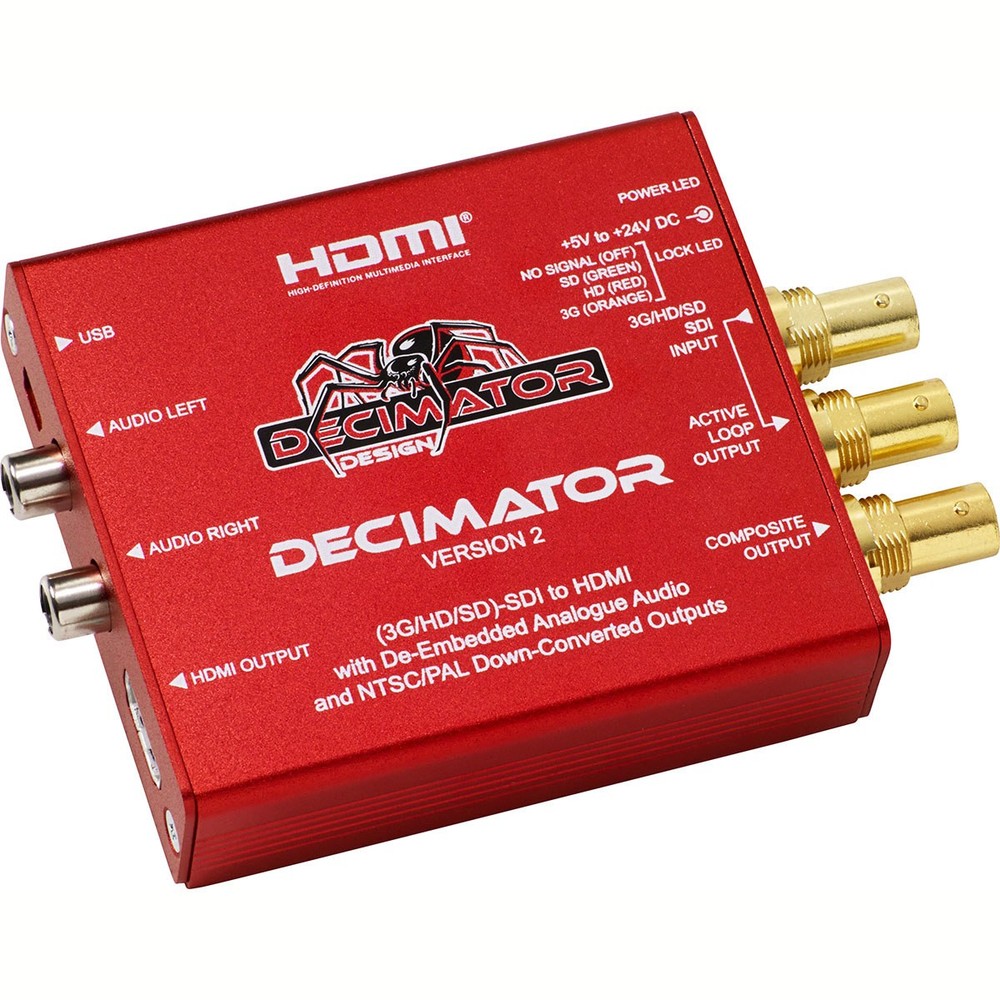 Decimator Version 2 Simultaneously Scales SDI to Both HDMI and NTSC/PAL with De-