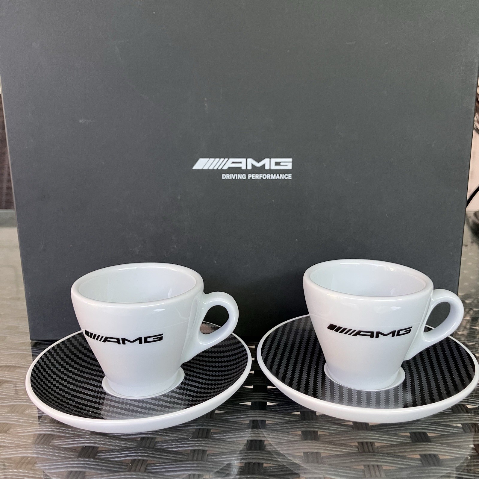 Mercedes-Benz AMG ASA Selection Espresso Cup Set 2 Racing Rare Saucer